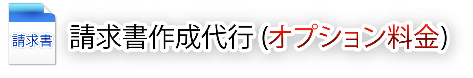 請求書の作成代行 オプション料金 (経理代行)