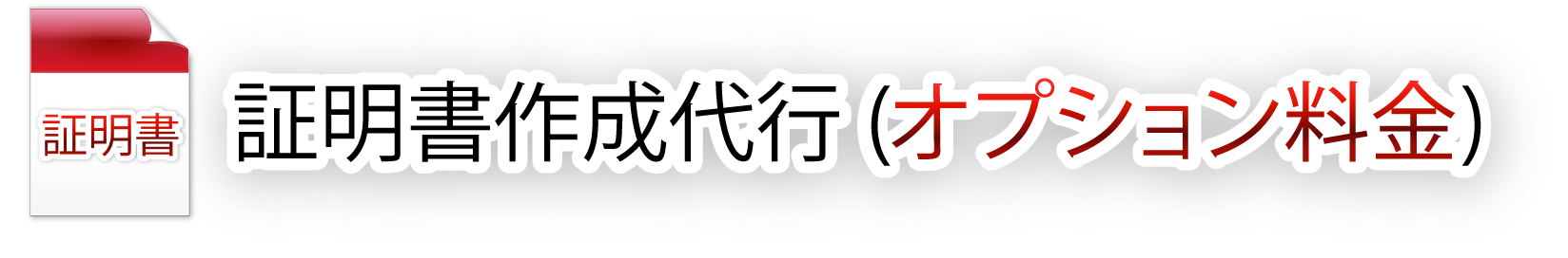 証明書の作成代行 オプション料金 (経理代行)